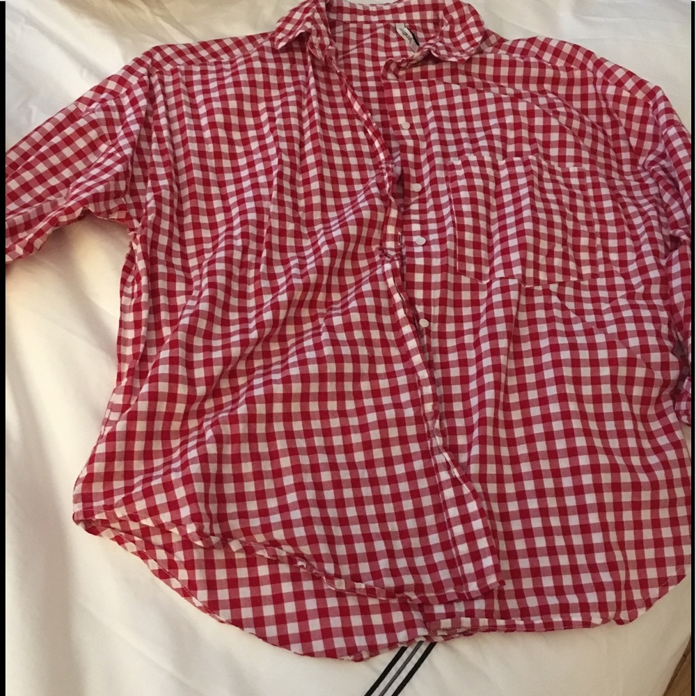 Gingham button down shirt