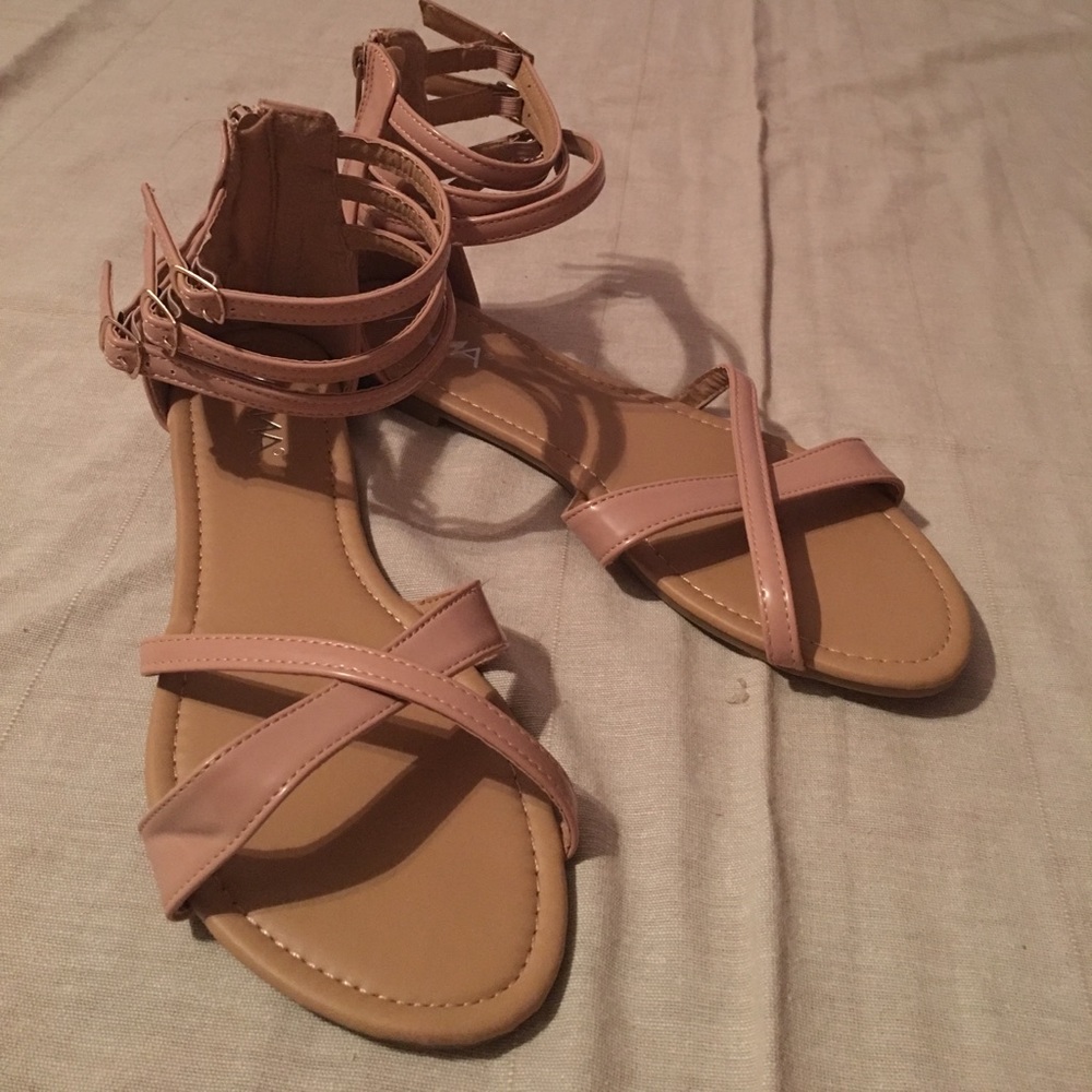 Blush gladiator sandals