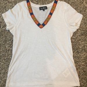 Never worn - white tee with beaded neckline
