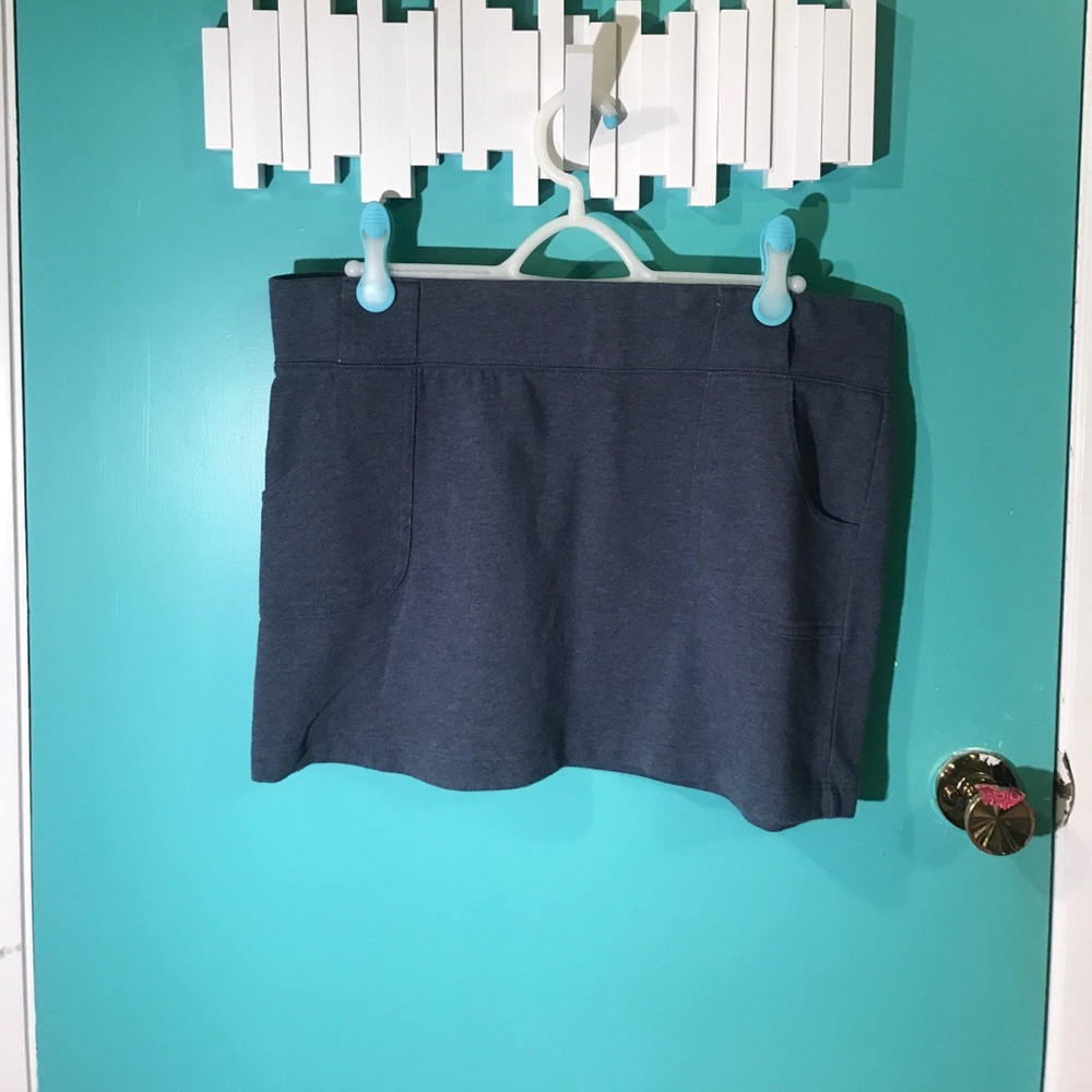 Blue Casual Mini Skirt