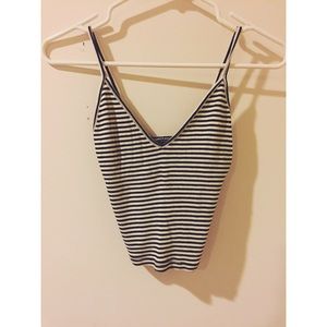 Brandy Melville striped crop top