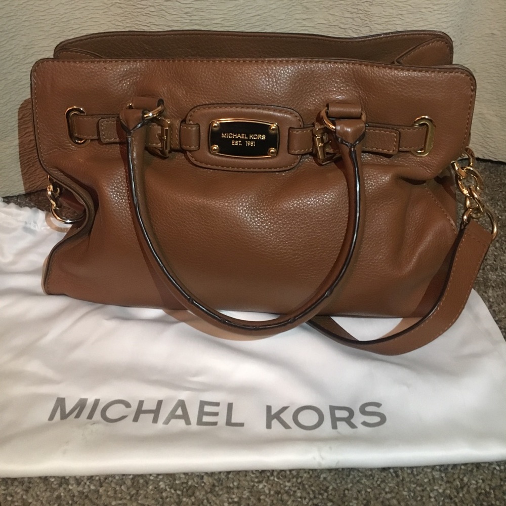 Michael Kors Tan Leather Shoulder Bag