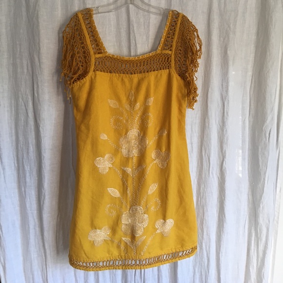 Free People Embroidered Shift Dress - Picture 2 of 8