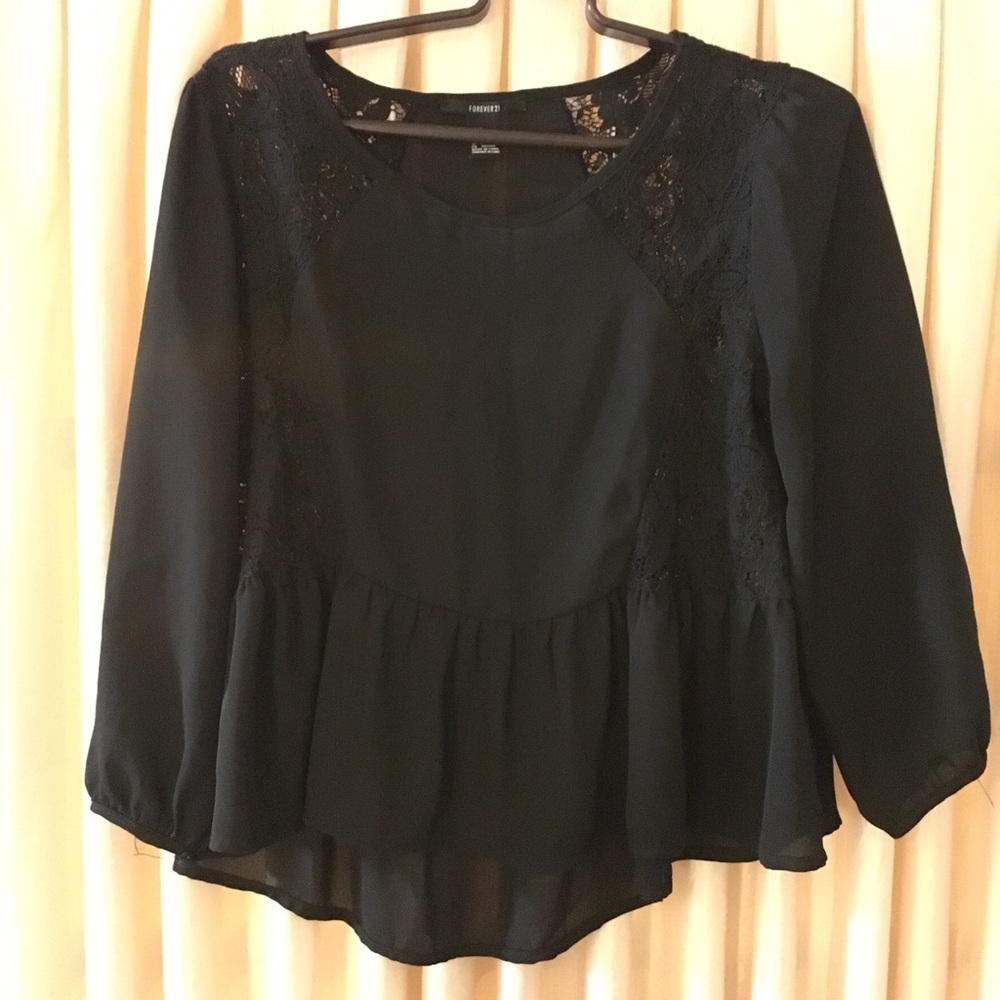 Black Lace Blouse