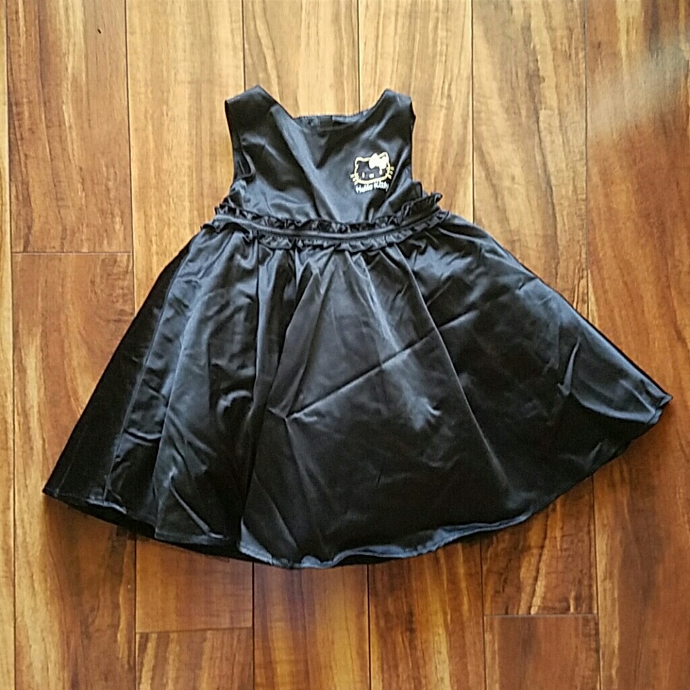 Hello Kitty Black Satin dress