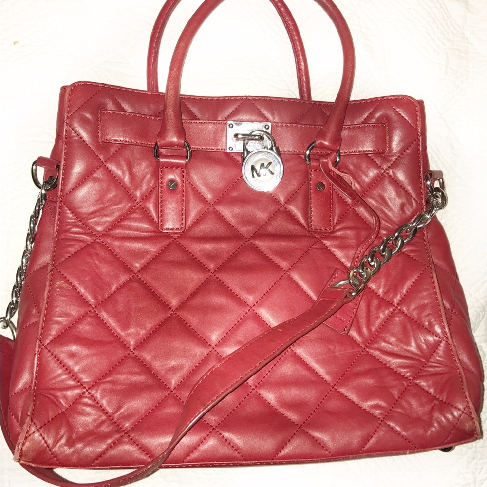 Michael Kors Red Hamilton Tote