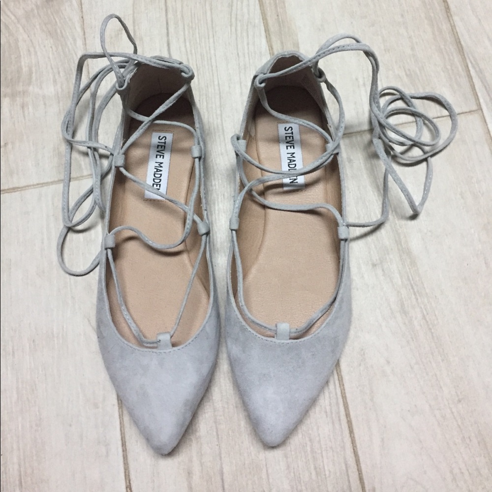 Steve Madden Eleanor light Grey suede 6.5