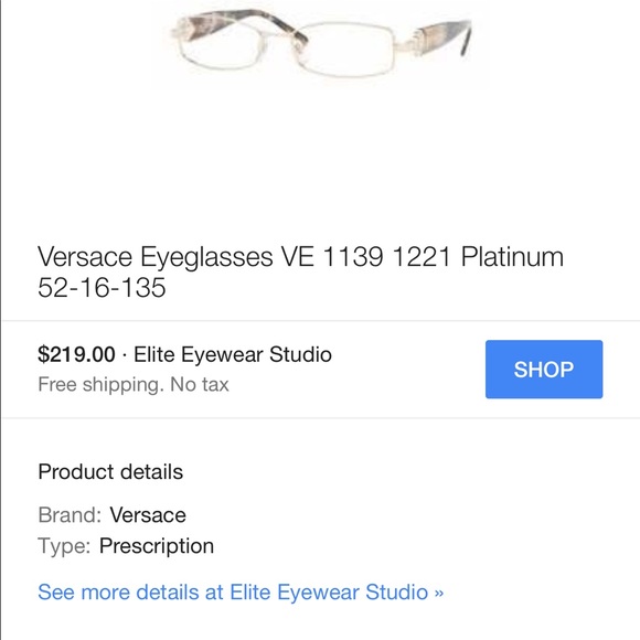 Authentic Versace frames no tag and no case