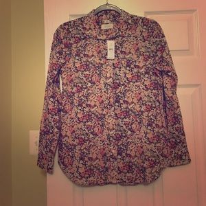 Softened Flower Button-up Shirt