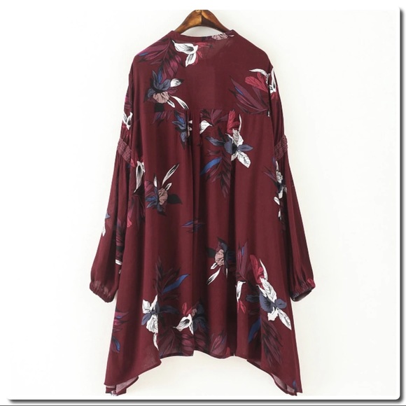 Boho Chic Floral Print Tunic/ Mini Dress - Picture 3 of 8