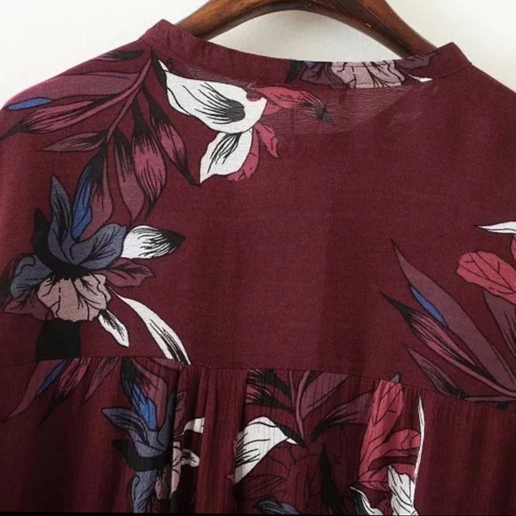 Boho Chic Floral Print Tunic/ Mini Dress - Picture 4 of 8