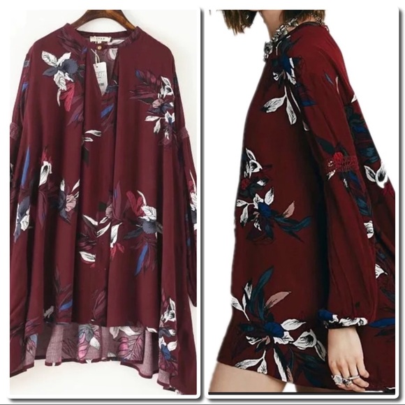 Boho Chic Floral Print Tunic/ Mini Dress - Picture 8 of 8