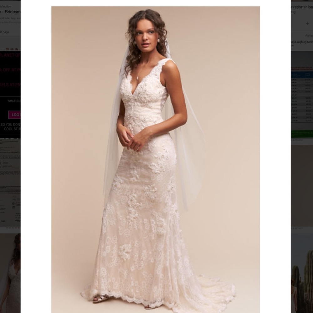 Beautiful BHLDN Anthropologie Wedding Gown Eliana