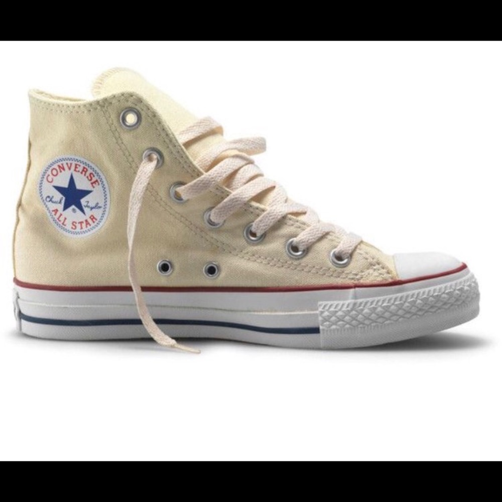 ISO cream/off white high top converse