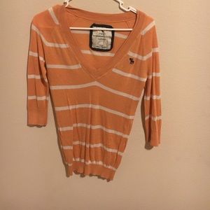 Orange striped Abercrombie shirt