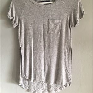 Gray side slit t-shirt