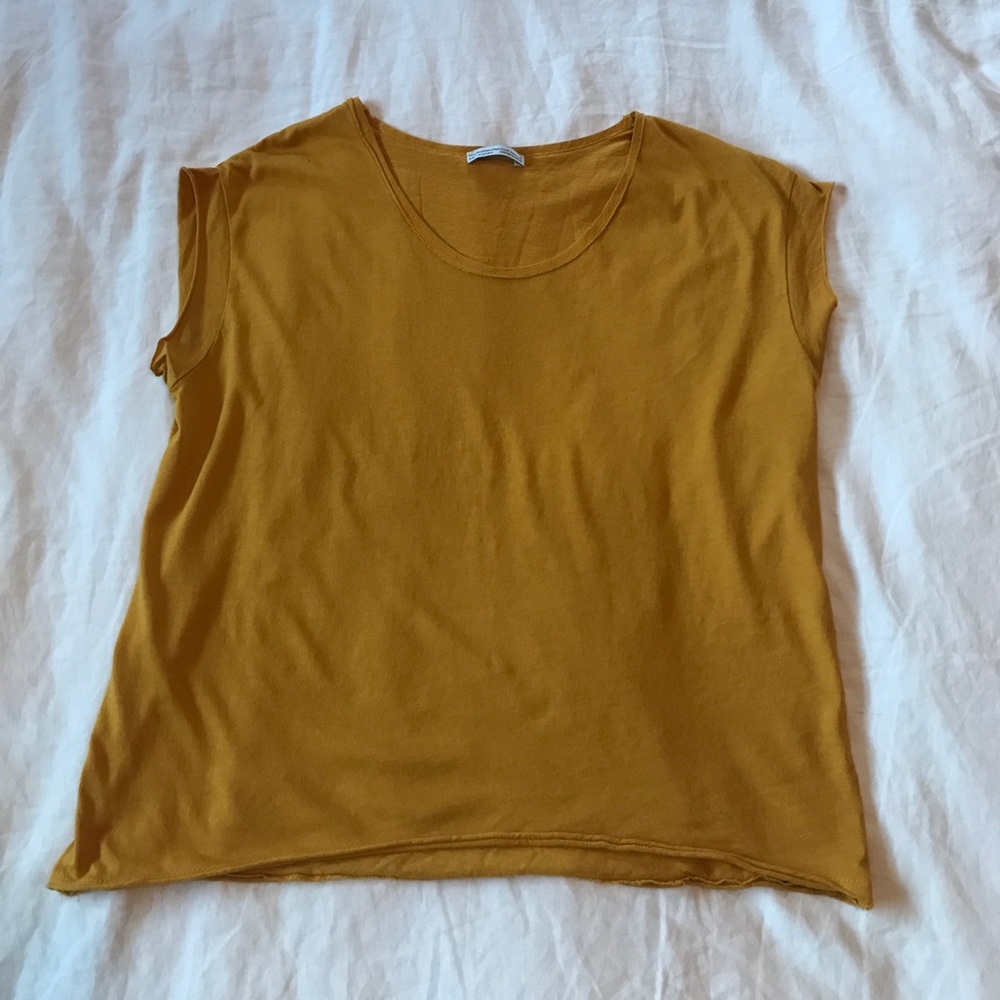 ZARA Mustard Tee