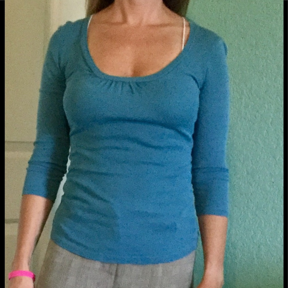 Teal quarter sleeve shirt