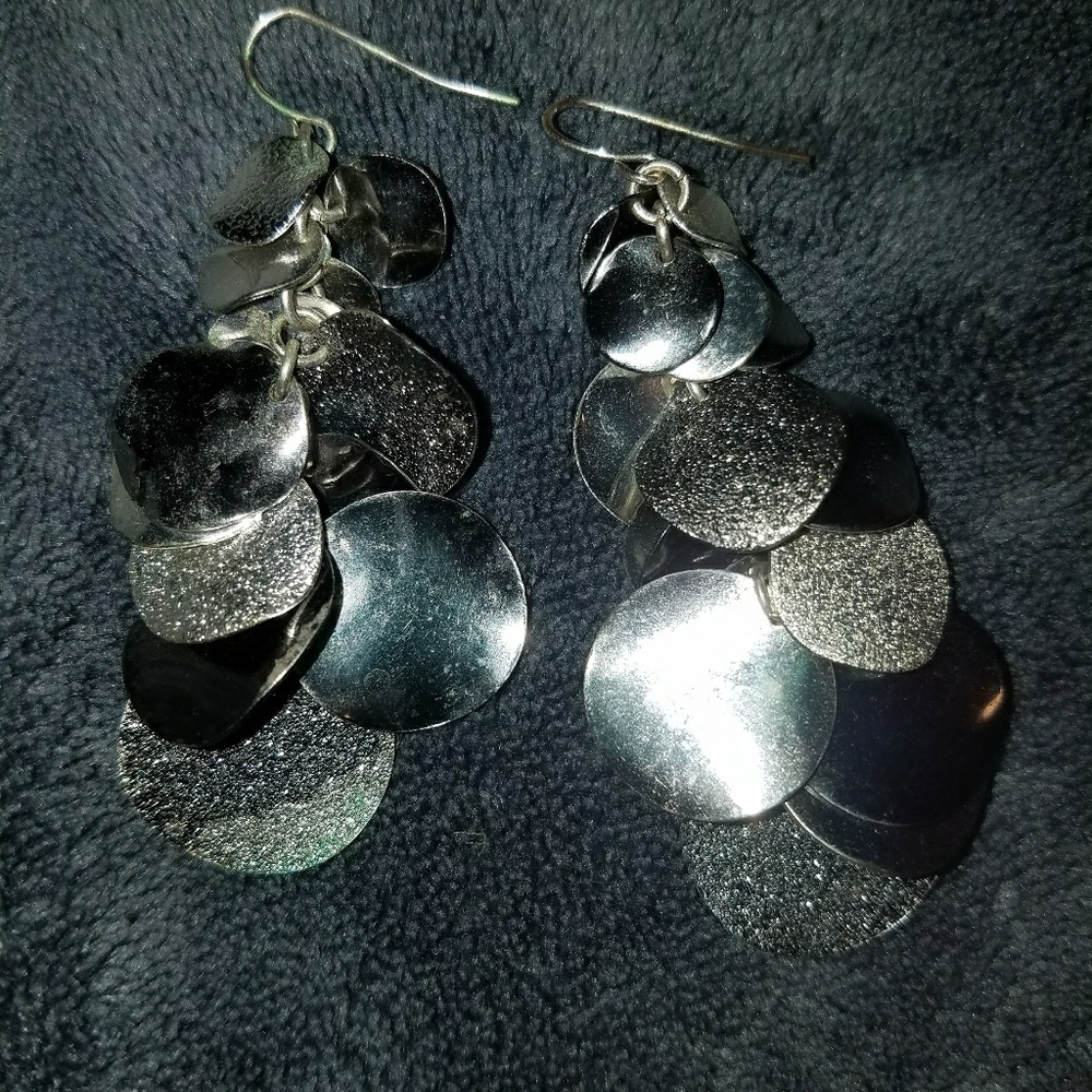 Silver dangly earrings