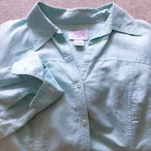 Ann Taylor Loft button down linen top