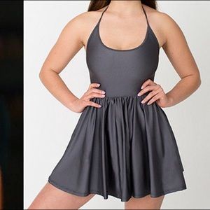 american apparel nylon tricot skater dress