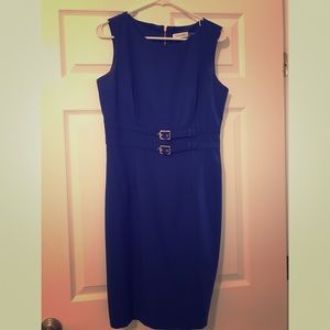 Calvin Klein royal blue form fitting dress