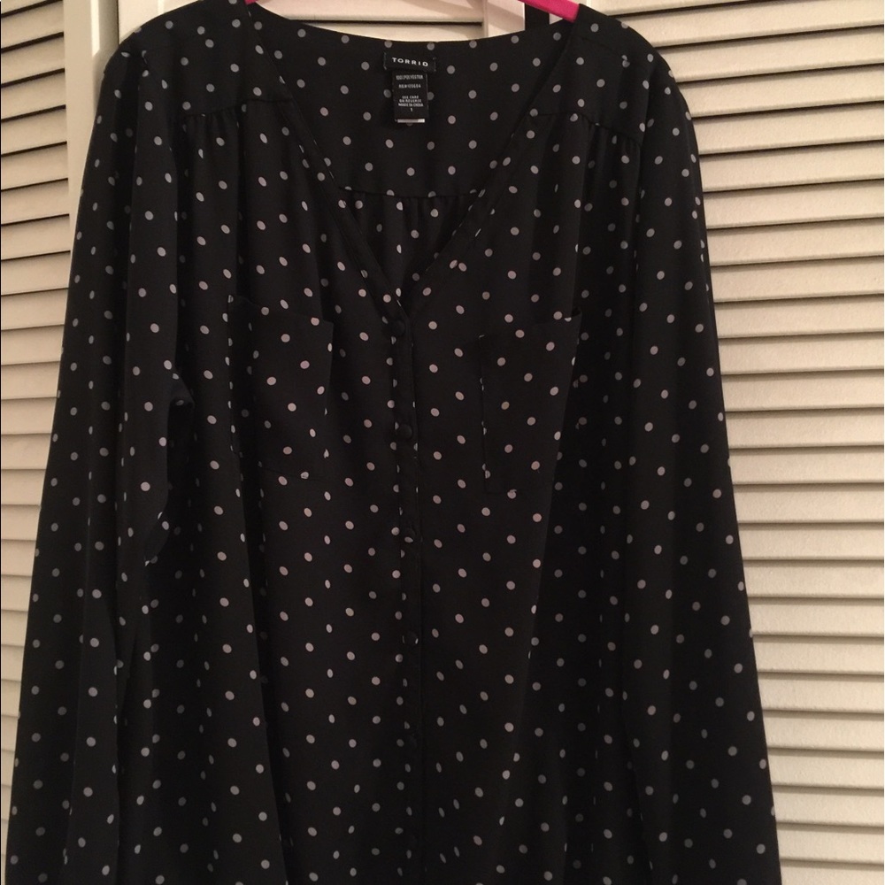 Black Polka Dot Shirt