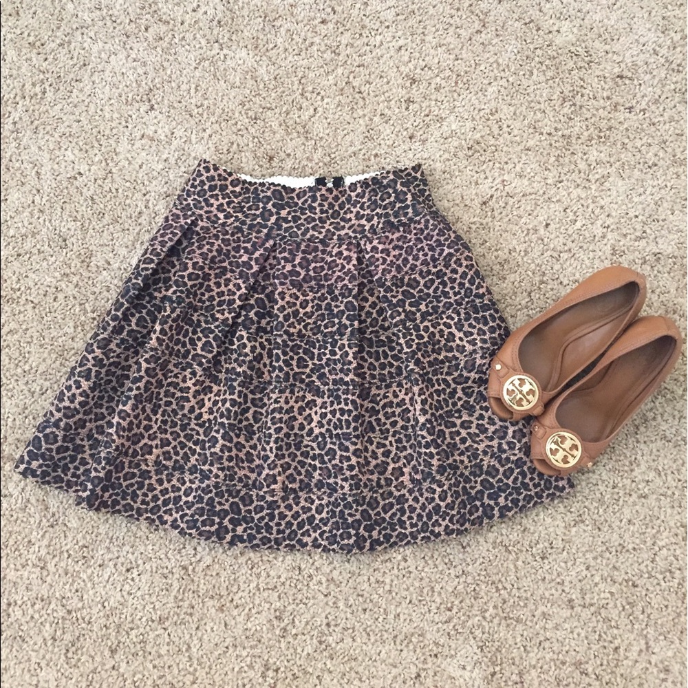 🎄🎁⛄️Aqua Leopard A-Line Skirt