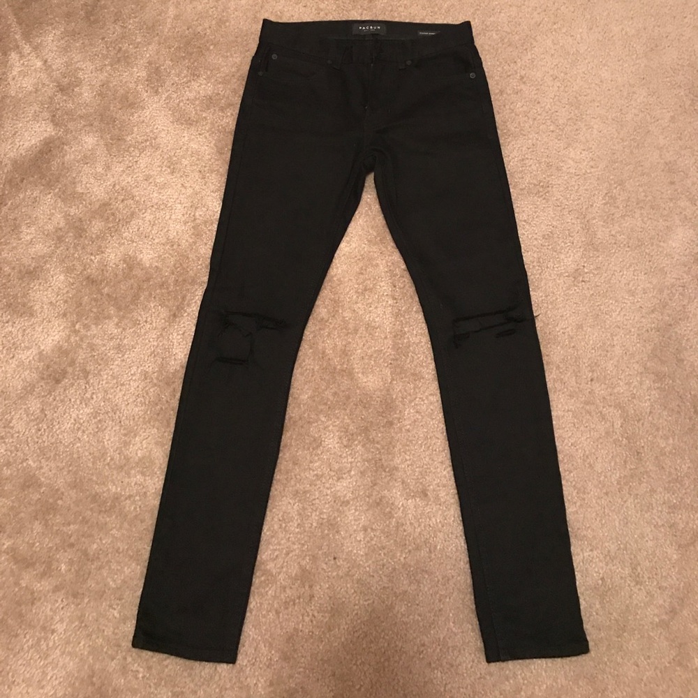 Stacked skinny jeans