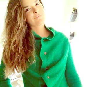 ON HOLD BCBG Scrunch Button-Up Sweater