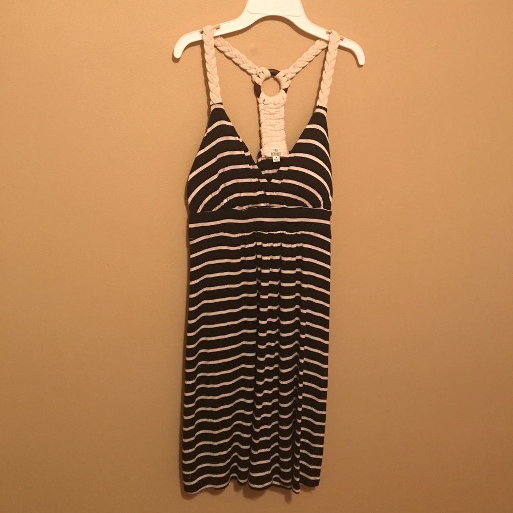 Black and white stripped dress