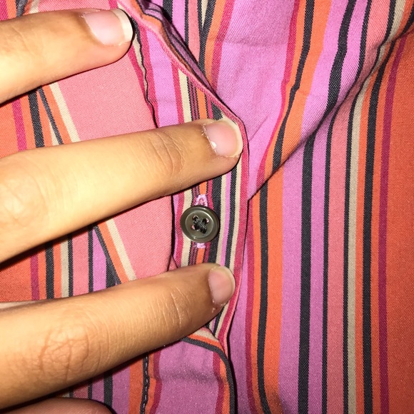 Express Design Studio Striped Button Down Top - Picture 5 of 8