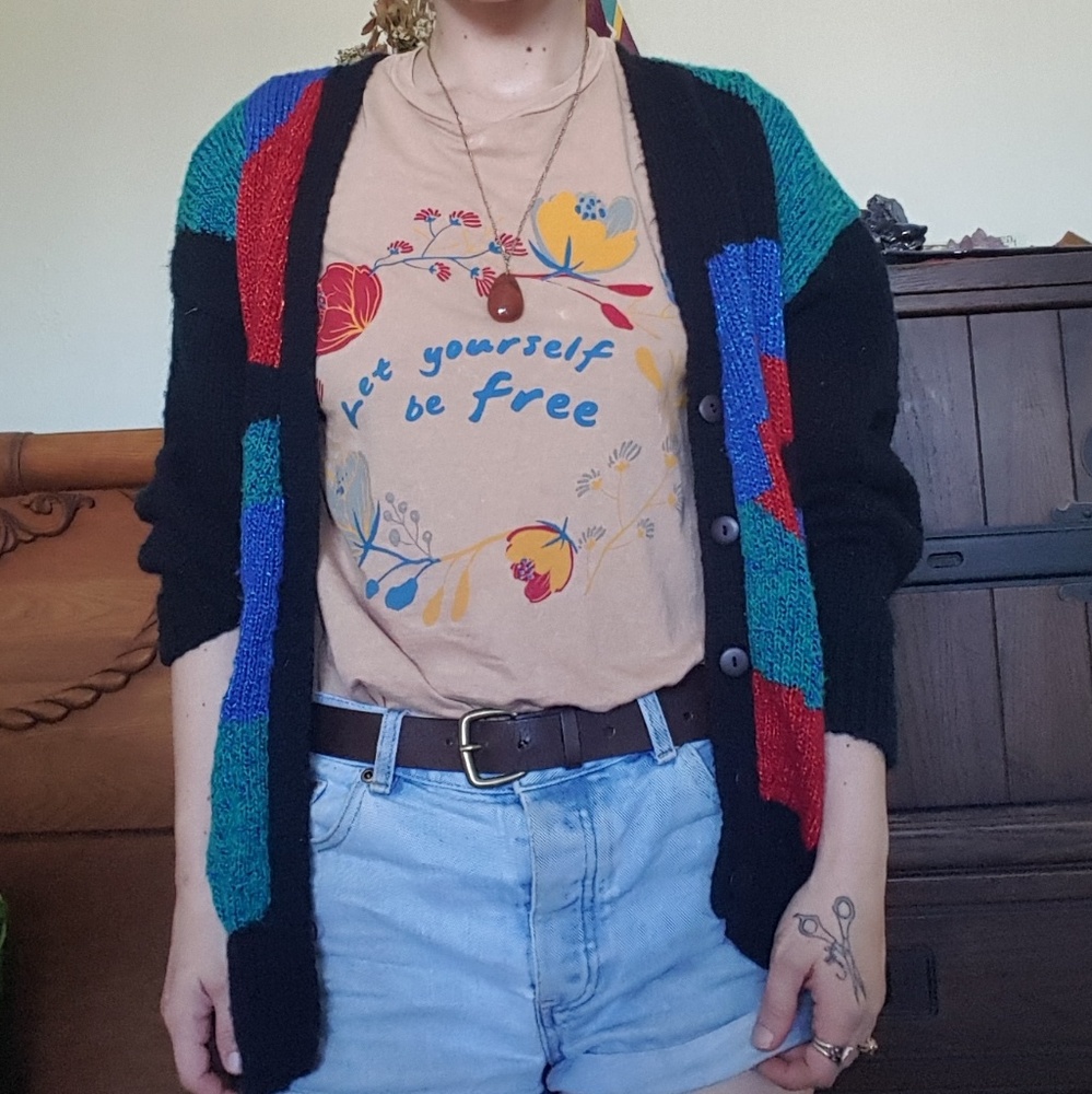 Vintage grandpa oversized cardigan sweater