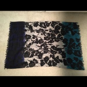 Tri-Colored Floral Infinity Scarf