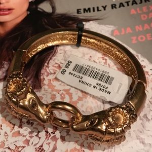 J.Crew Gold Hinged Bracelet