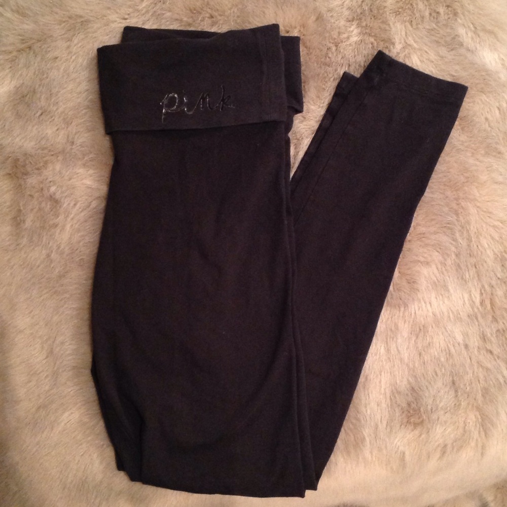 VS PINK black fold over legging | S