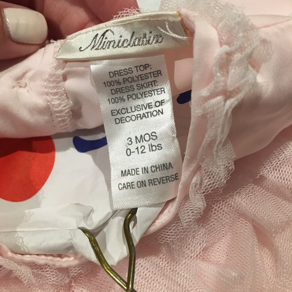 EUC - Miniclasix Pink Tulle Dress - 3 months - Picture 6 of 8