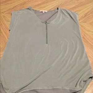 Casual couture half zip tee