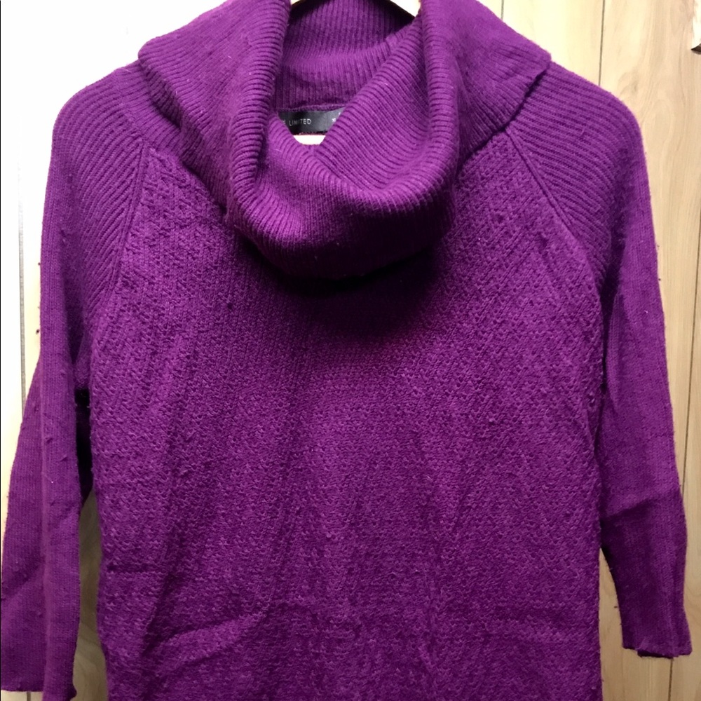 The Limited Purple Cowl Neck Sweater XL