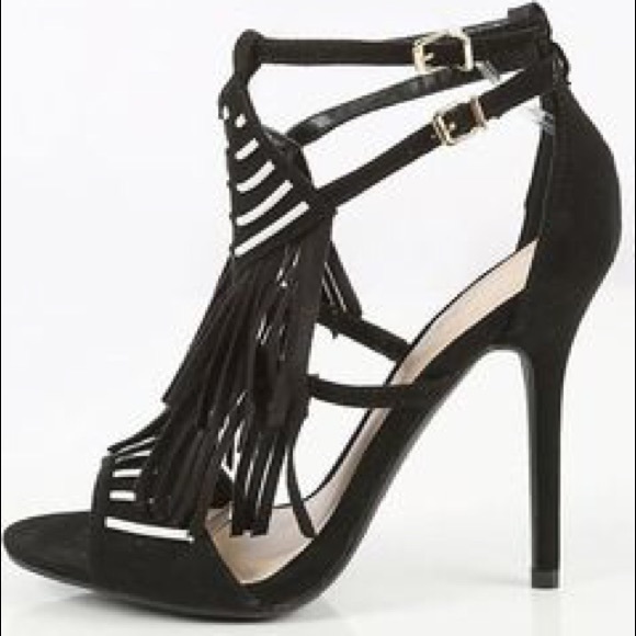 *NWOB* Wild Diva ‘Adele’ Fringe Cage Heels - 7M - 4 inch heel - Picture 8 of 8