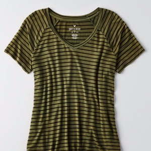 American Eagle Soft & Sexy Favorite Striped Tee