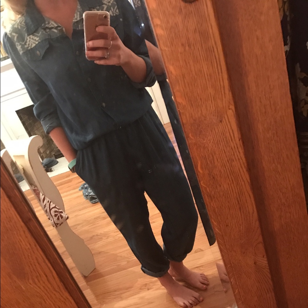 Chambray jumpsuit