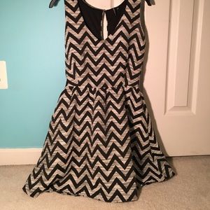 Black and Grey Chevron Dress