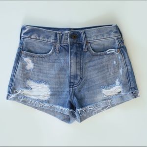 Abercrombie Girls Sz 12 Distressed Jean Shorts