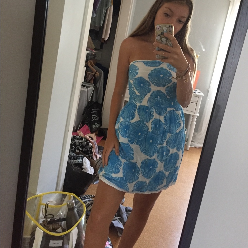 ‼️SOLD‼️Blue Floral Boutique Dress