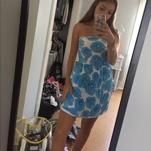‼️SOLD‼️Blue Floral Boutique Dress