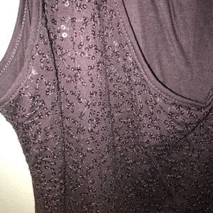 Sequenced front purple tank top