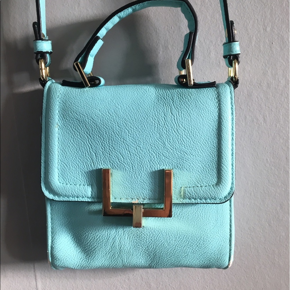 Light sea foam green cross body bag