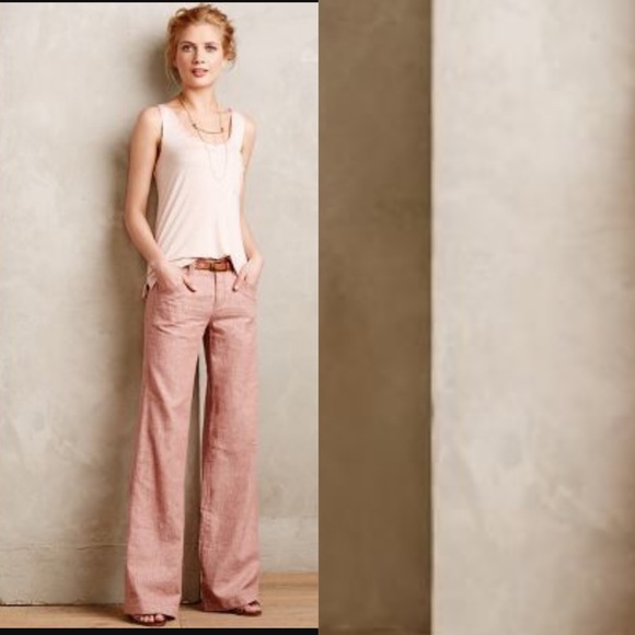 Blush linen pants Clearance