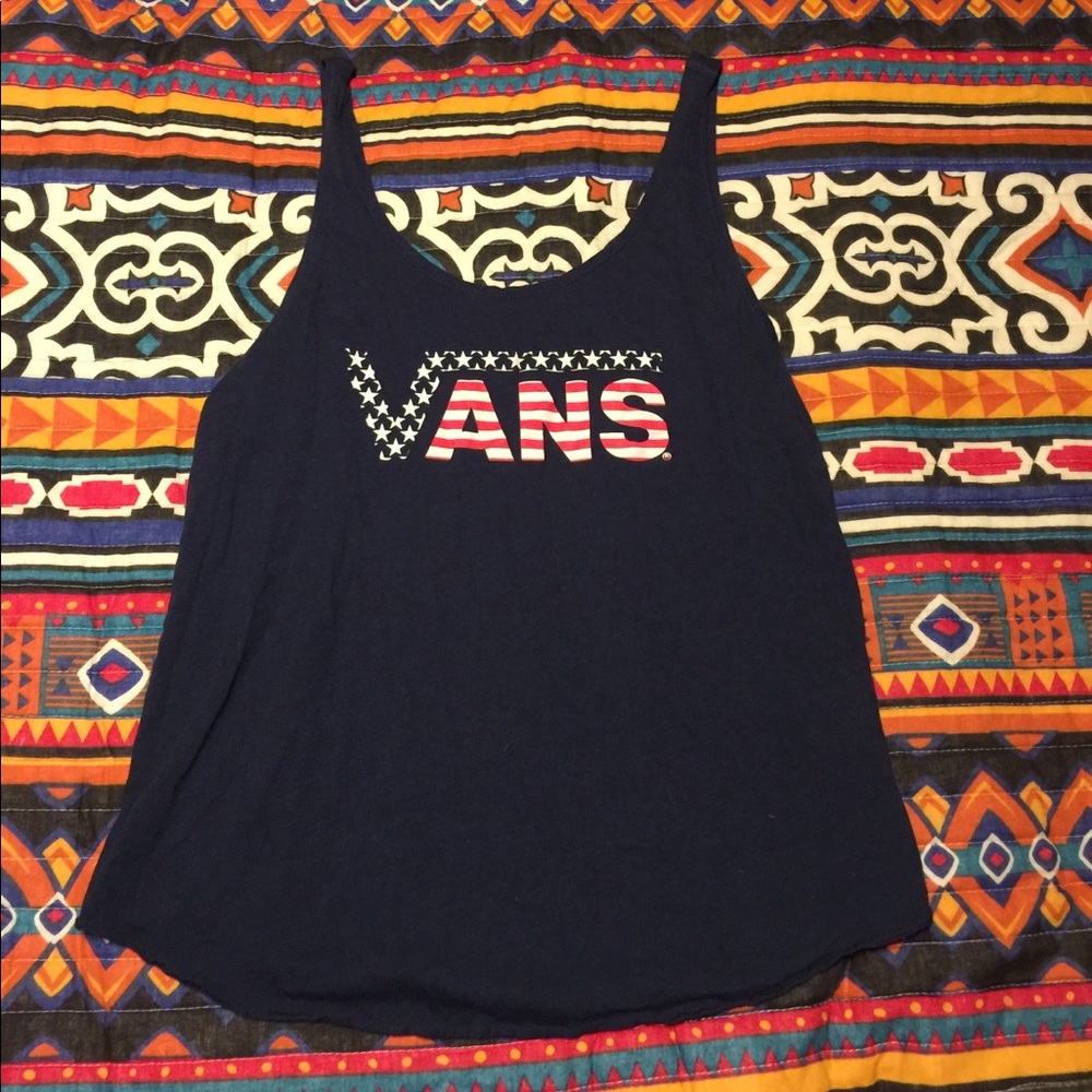 Vans Patriotic Red White & Blue Tank Top.